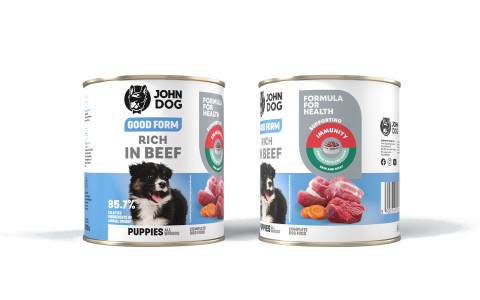 JOHN DOG Good Form Junior Rich in beef - vlhké krmivo pro psy - 800g - Fotogalerie 2