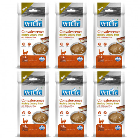 FARMINA Vet Life Cat Convalescence Creamy treat with Chicken & Tuna box – pamlsek pro kočku – 6x(4x15g) - Fotogalerie 1