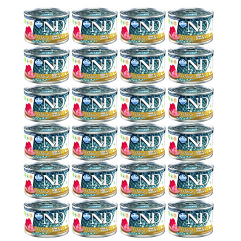 FARMINA N&D Cat Natural Tuna&Chicken - vlhké krmivo pro kočky - 24x140 g - Fotogalerie 1