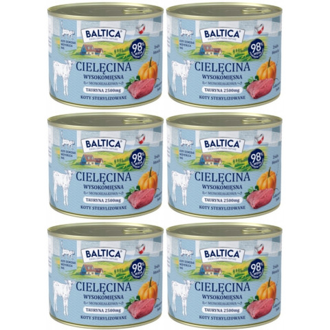 BALTICA Chuť regionů Mono Telecí - mokré krmivo pro kočky - 6x185g - Fotogalerie 1
