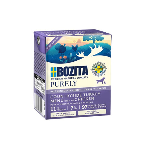 BOZITA Purely Paté Duoprotein Junior Chicken and turkey - vlhké krmivo pro psy - 370g - Fotogalerie 1
