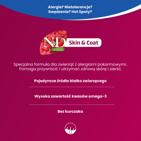 FARMINA N&D Quinoa Skin&Coat Cat Herring and Coconut Adult - suché krmivo pro kočky - 300 g - Fotogalerie 8