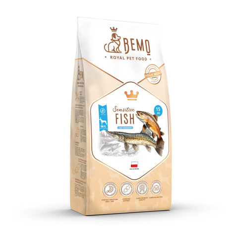 BEMO Sensitive Fish Medium/Large Mono - suché krmivo pro psy - 15kg - Fotogalerie 1
