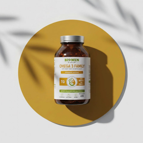 BIOWEN Omega 3 TG Family 720mg EPA, 480mg DHA – doplněk stravy pro lidi – 225 kapslí - Fotogalerie 2