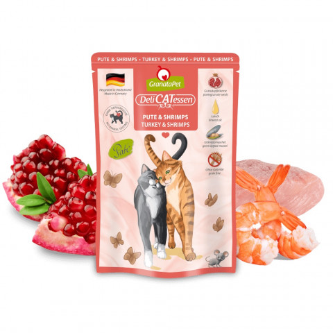 GRANATAPET DeliCATessen Turkey and shrimps - mokré krmivo pro kočky - 85g - Fotogalerie 2