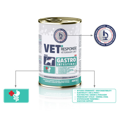 VET RESPONSE Gastrointestinal - vlhké krmivo pro psy - 400g - Fotogalerie 4