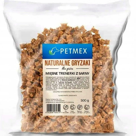 PETMEX Roe deer meat treats - pamlsek pro psa - 500g - Fotogalerie 1