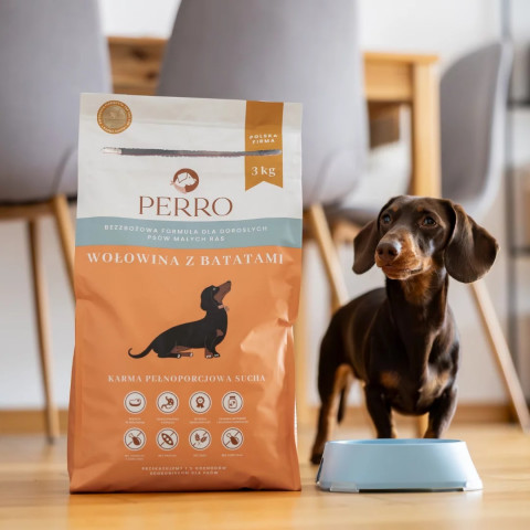 PERRO Beef with sweet potatoes Small breed dogs - suché krmivo pro psy - 3kg - Fotogalerie 3