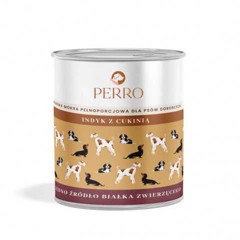 PERRO Turkey with zucchini Monoprotein - vlhké krmivo pro psy - 800g - Fotogalerie 1