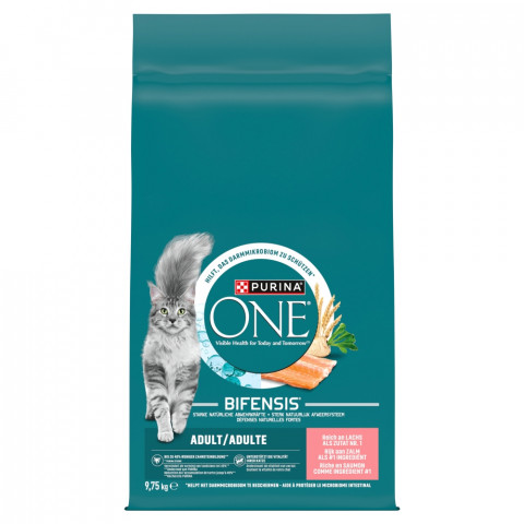 PURINA One Adult Salmon - suché krmivo pro kočky - 9,75kg - Fotogalerie 1