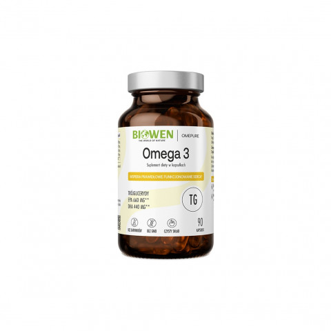 BIOWEN Omega 3 Forte 660 mg EPA, 440 mg DHA – doplněk stravy pro lidi – 90 kapslí - Fotogalerie 1