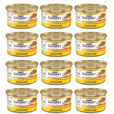 GOURMET GOLD Sauce Delights - mokré krmivo pro kočky s kuřetem - 12x85g - Fotogalerie 1