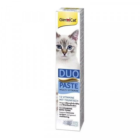GIMCAT Duo Paste Multi-vitamin s tuňákem – pamlsek pro kočku – 50g - Fotogalerie 1
