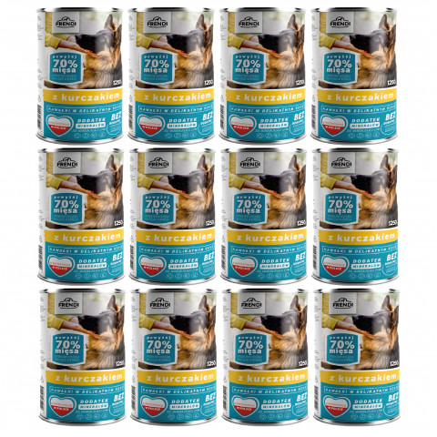 FRENDI s kuřetem kousky v jemné omáčce - mokré krmivo pro psy - 12x1250g - Fotogalerie 1