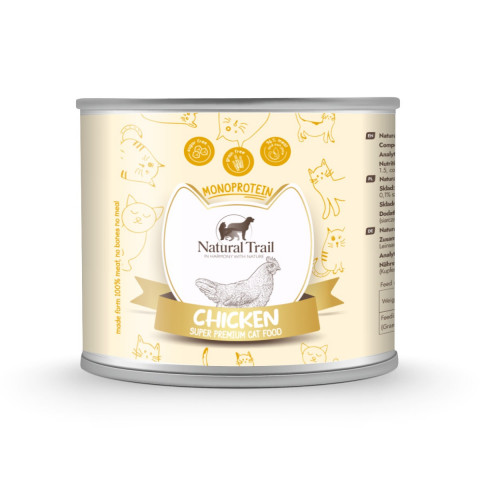 NATURAL TRAIL Cat Monoprotein Chicken - mokré krmivo pro kočky - 185g - Fotogalerie 1