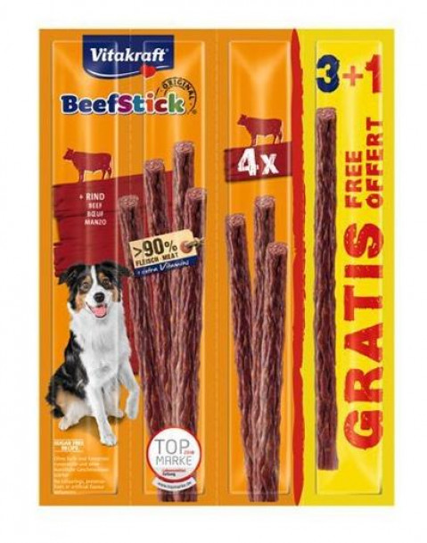 VITAKRAFT Beef Stick Beef - pamlsek pro psa - 3+1 - Fotogalerie 1