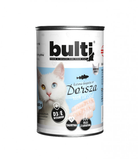 BULTI Mielonka MIX 2 rybí příchutě - vlhké krmivo pro kočky - 12x400g - Fotogalerie 3