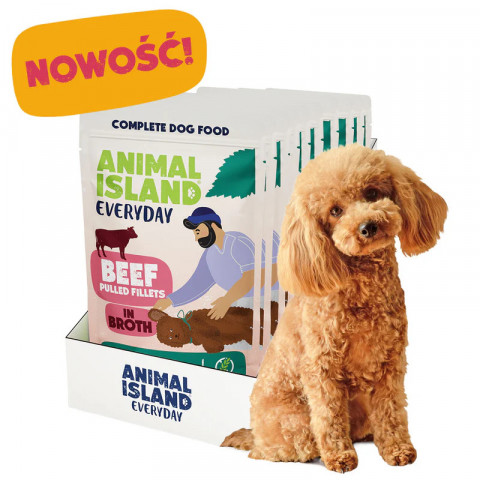 ANIMAL ISLAND Beef Fillets in broth - vlhké krmivo pro psy - 10x150g - Fotogalerie 3