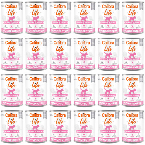 CALIBRA Dog Life Puppy&Junior Kuře & rýže - mokré krmivo pro psy - 24x400g - Fotogalerie 1