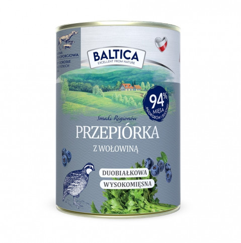 BALTICA Smaki regionów Quail with beef - vlhké krmivo pro psy - 400g - Fotogalerie 1