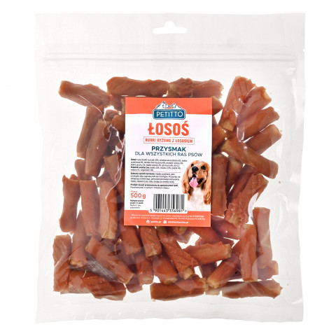 PETITTO Rice sticks with salmon - pamlsek pro psa - 500g - Fotogalerie 2