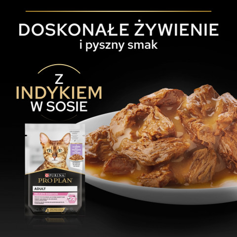 PURINA Pro Plan Delicate Digestion Turkey in gravy - mokré krmivo pro kočky - 85g - Fotogalerie 3
