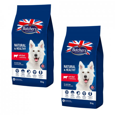 Butcher's Pet Care Natural&Healthy 15 kg Dospělý jedinec Hovězí - Fotogalerie 1