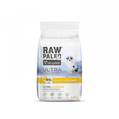 RAW PALEO Ultra Medium&Large Puppy Turkey - suché krmivo pro štěňata - 2 kg - Fotogalerie 1