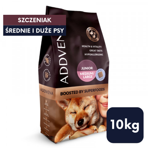 ADDVENA Boosted by superfoods Junior Medium/Large Beef - suché krmivo pro psy - 10kg - Fotogalerie 5