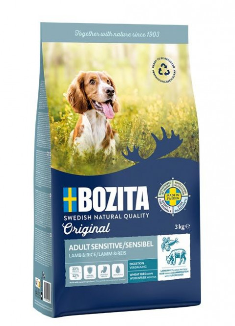 BOZITA Original Adult Sensitive Digestion Lamb - suché krmivo pro psy - 3kg - Fotogalerie 1
