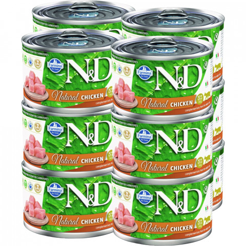 FARMINA N&D Cat Natural Chicken - mokré krmivo pro kočky - 12x140 g - Fotogalerie 1