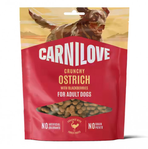 CARNILOVE Crunchy Ostrich with blackberries - pamlsek pro psa - 200g - Fotogalerie 1
