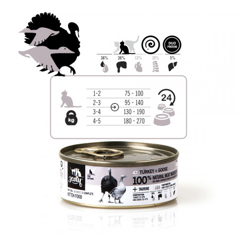 3COTY Turkey with goose For kittens - mokré krmivo pro kočky - 80g - Fotogalerie 7