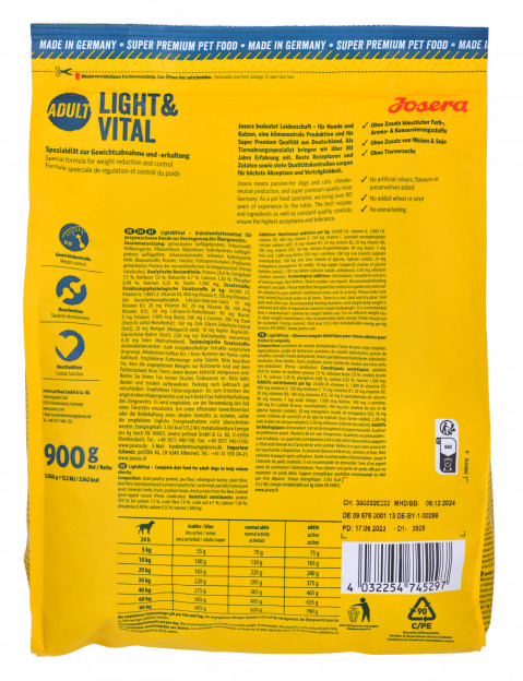 JOSERA Adult Light & Vital - suché krmivo pro psy - 6x900g - Fotogalerie 4