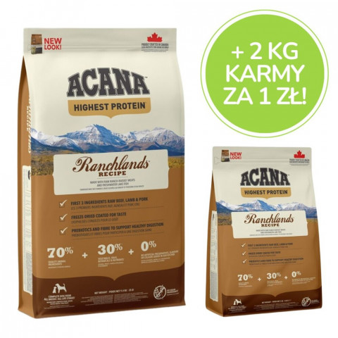 Acana Dog TF Regionals Ranchlands 11,4 kg Dospělý jedinec Hovězí, Na ryby, Jehněcí, Vepřové - Fotogalerie 1