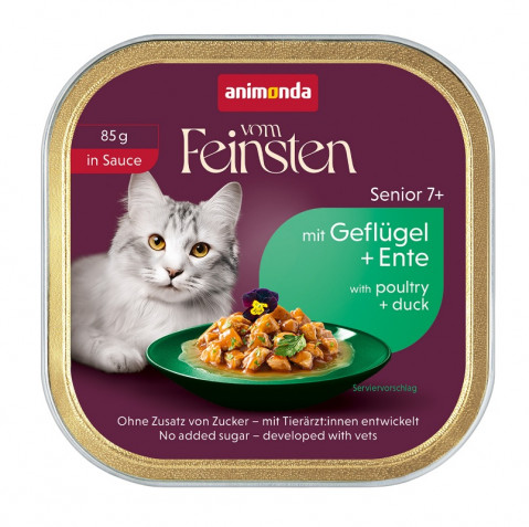 ANIMONDA Vom Feinsten Senior in Sauce Poultry and duck - mokré krmivo pro kočky - 85g - Fotogalerie 1