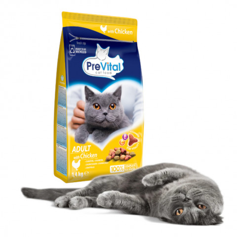 PREVITAL Cat Food Adult s kuřecím - suché krmivo pro kočky - 1,4 kg - Fotogalerie 2