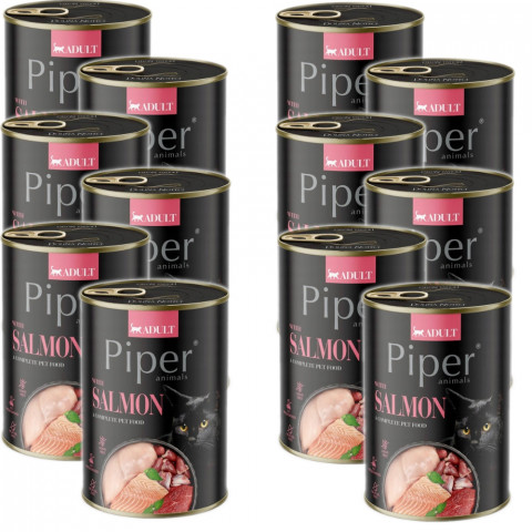 DOLINA NOTECI Piper Animals s lososem - mokré krmivo pro kočky - 12x400g - Fotogalerie 1