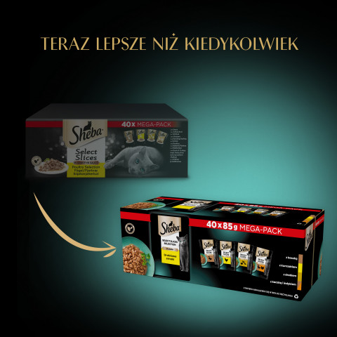 SHEBA Selection Select Slices Poultry Flavours - vlhké krmivo pro kočky - 40 x 85g - Fotogalerie 3