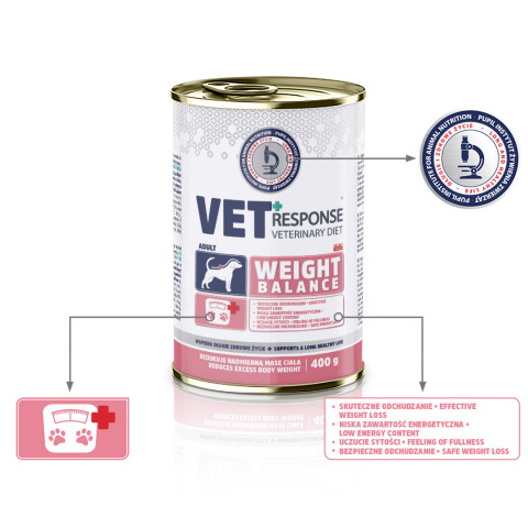 VET RESPONSE Weight balance - vlhké krmivo pro psy - 400g - Fotogalerie 4