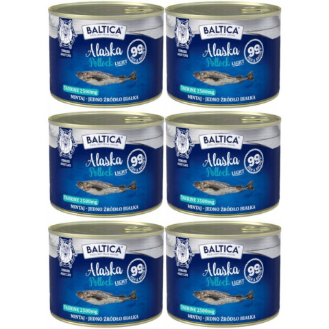 BALTICA Excellent Mono Treska pollak Light - mokré krmivo pro kočku - 6x185g - Fotogalerie 1