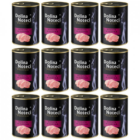 DOLINA NOTECI Premium Bohatá na krůtu – mokré krmivo pro kočky – 12×400 g - Fotogalerie 1