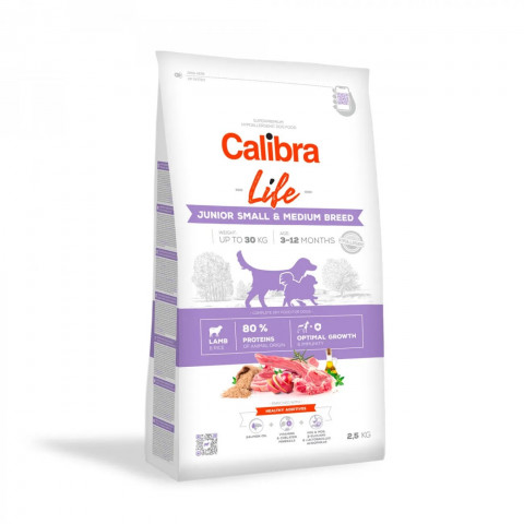 CALIBRA Dog Life Junior Small&Medium Breed Lamb - suché krmivo pro psy - 2,5kg - Fotogalerie 1
