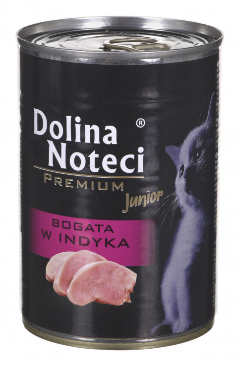 Dolina Noteci Premium Junior bohatý na krůtu - Mokré krmivo pro kočky - 400 g - Fotogalerie 1