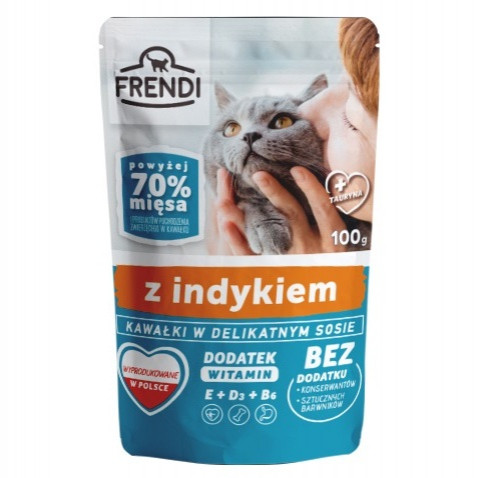 FRENDI kousky v omáčce MIX příchutí - mokré krmivo pro kočky - 6x100g - Fotogalerie 2