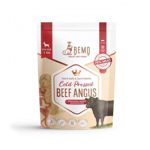 BEMO Cold Pressed Beef Angus Mono - suché krmivo pro psy - 1kg - Fotogalerie 1