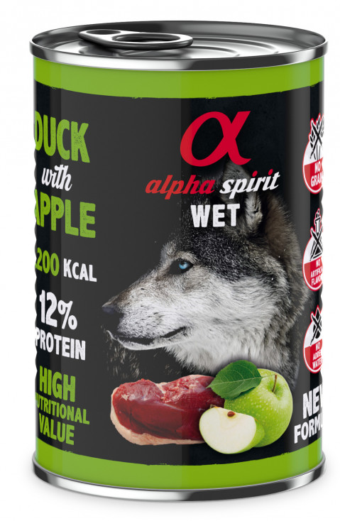 ALPHA SPIRIT WET Kachna s jablkem - mokré krmivo pro psy - 400g - Fotogalerie 1