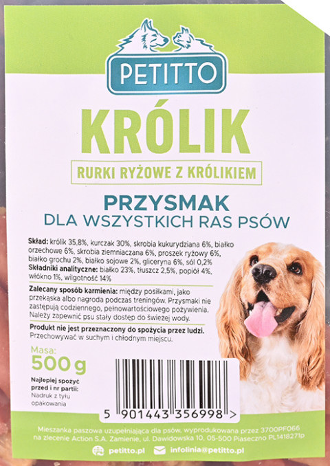 PETITTO Sticks with rabbit - pamlsek pro psa - 500g - Fotogalerie 2