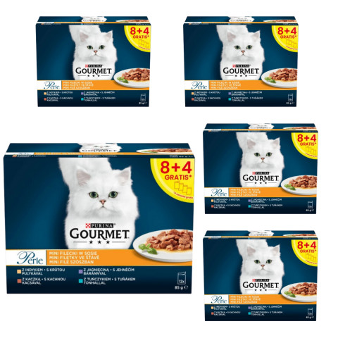 PURINA Gourmet Perle Kachna, krůta, jehněčí, tuňák - mokré krmivo pro kočky - 60x85g - Fotogalerie 1