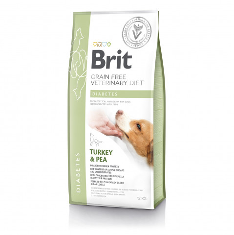 BRIT Veterinary Diets Grain Free Diabetes Turkey and pea - suché krmivo pro psy - 12kg - Fotogalerie 1